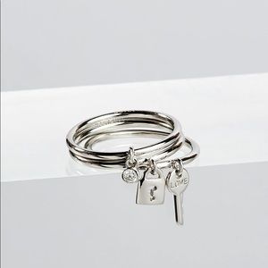 NWOT The Giving Keys Set of Stackable Rings